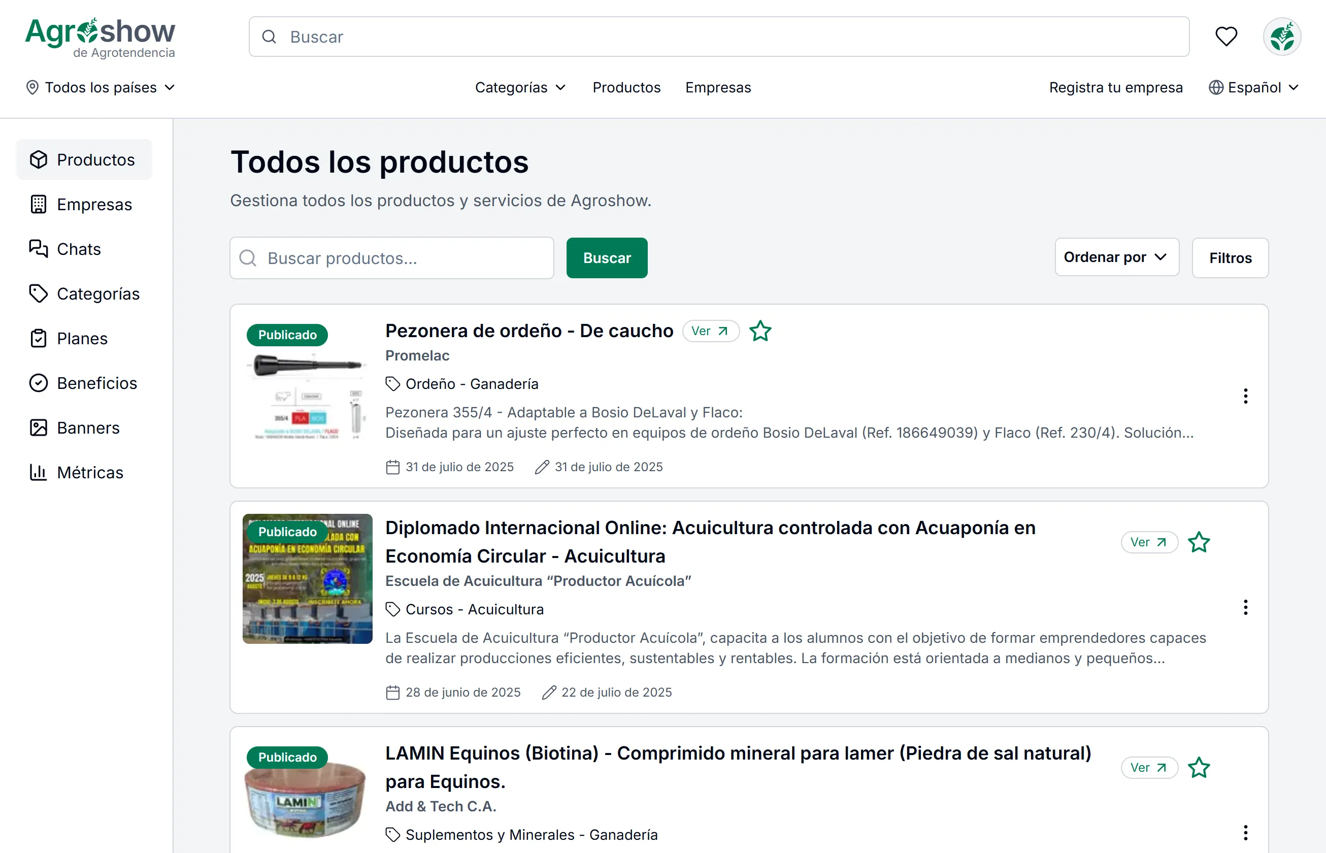 Panel de Administración Completo