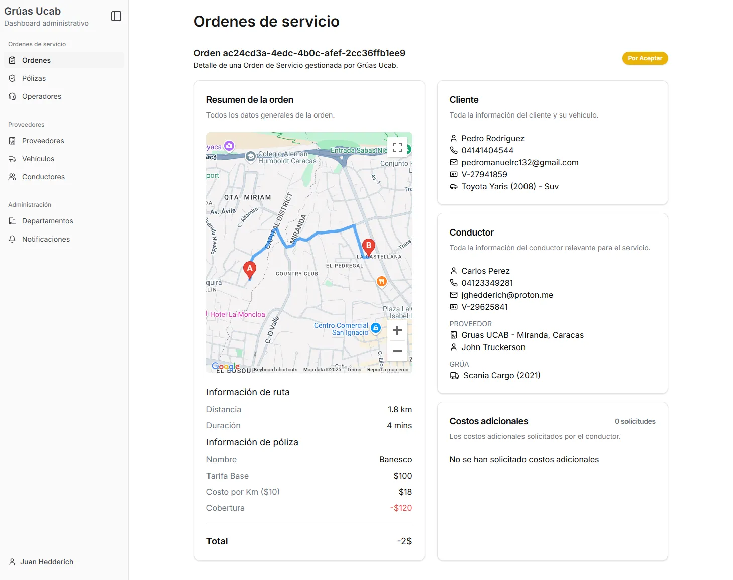 Ordenes de servicio